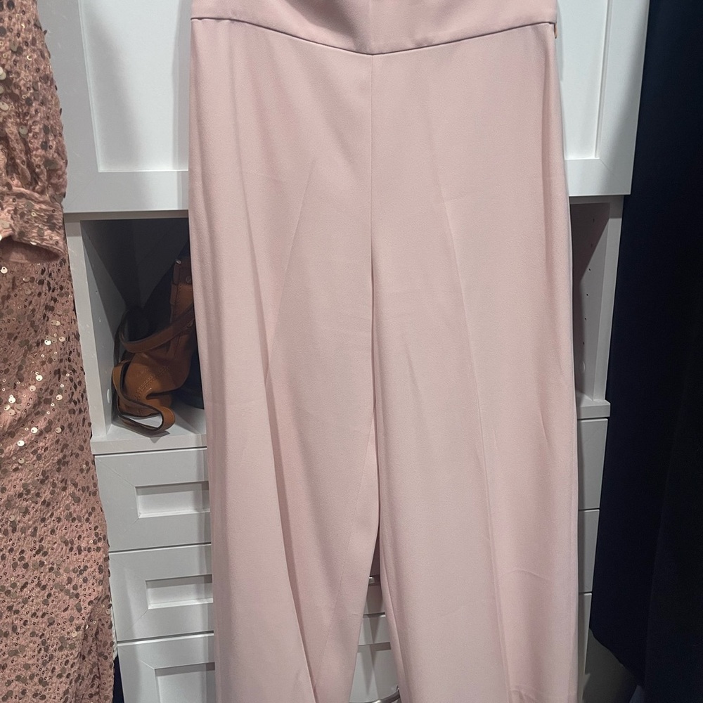 Zara Pink Wide Leg Pants High Waisted Flowy